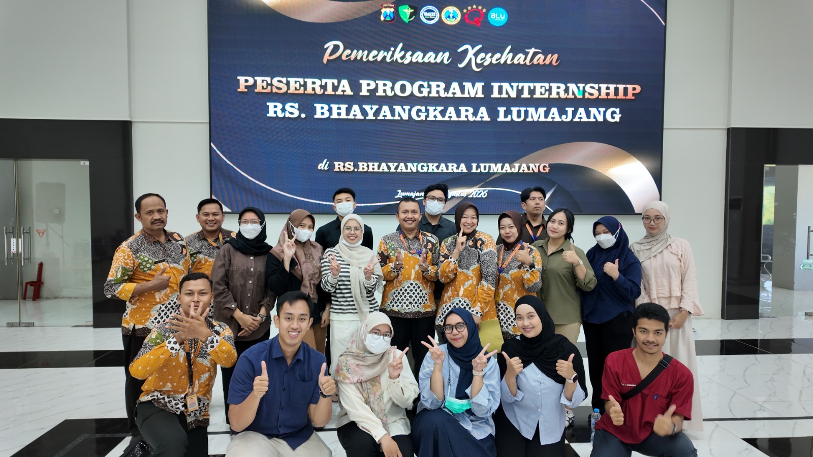 GIAT PEMERIKSAAN KESEHATAN PESERTA PROGRAM INTERNSHIPRS BHAYANGKARA LUMAJANG