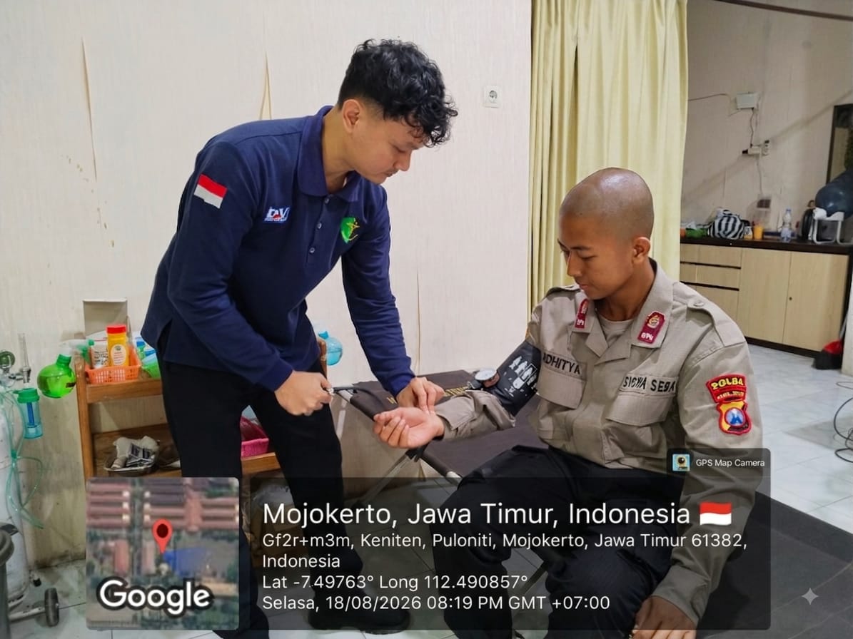 Dukung Kelancaran Pendidikan Polri, Tim Dokpol RS Bhayangkara Lumajang Gelar BKO Keslap di SPN Polda Jatim
