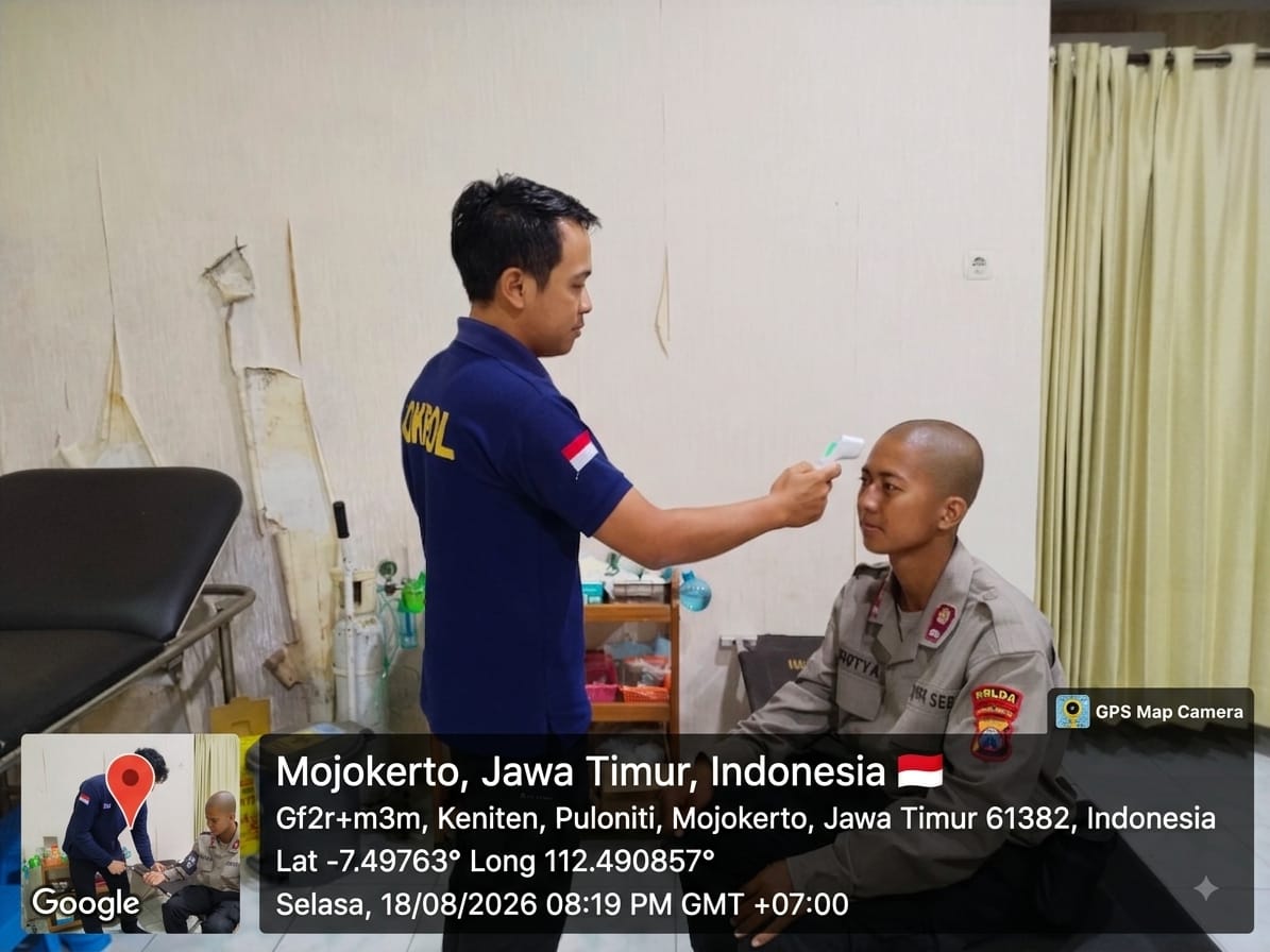 Dukung Kelancaran Pendidikan Polri, Tim Dokpol RS Bhayangkara Lumajang Gelar BKO Keslap di SPN Polda Jatim